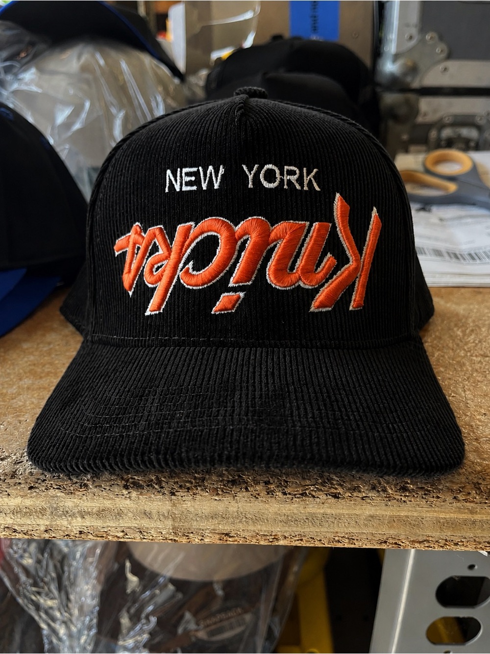New York Knicks corduroy Black  Snapback Hat